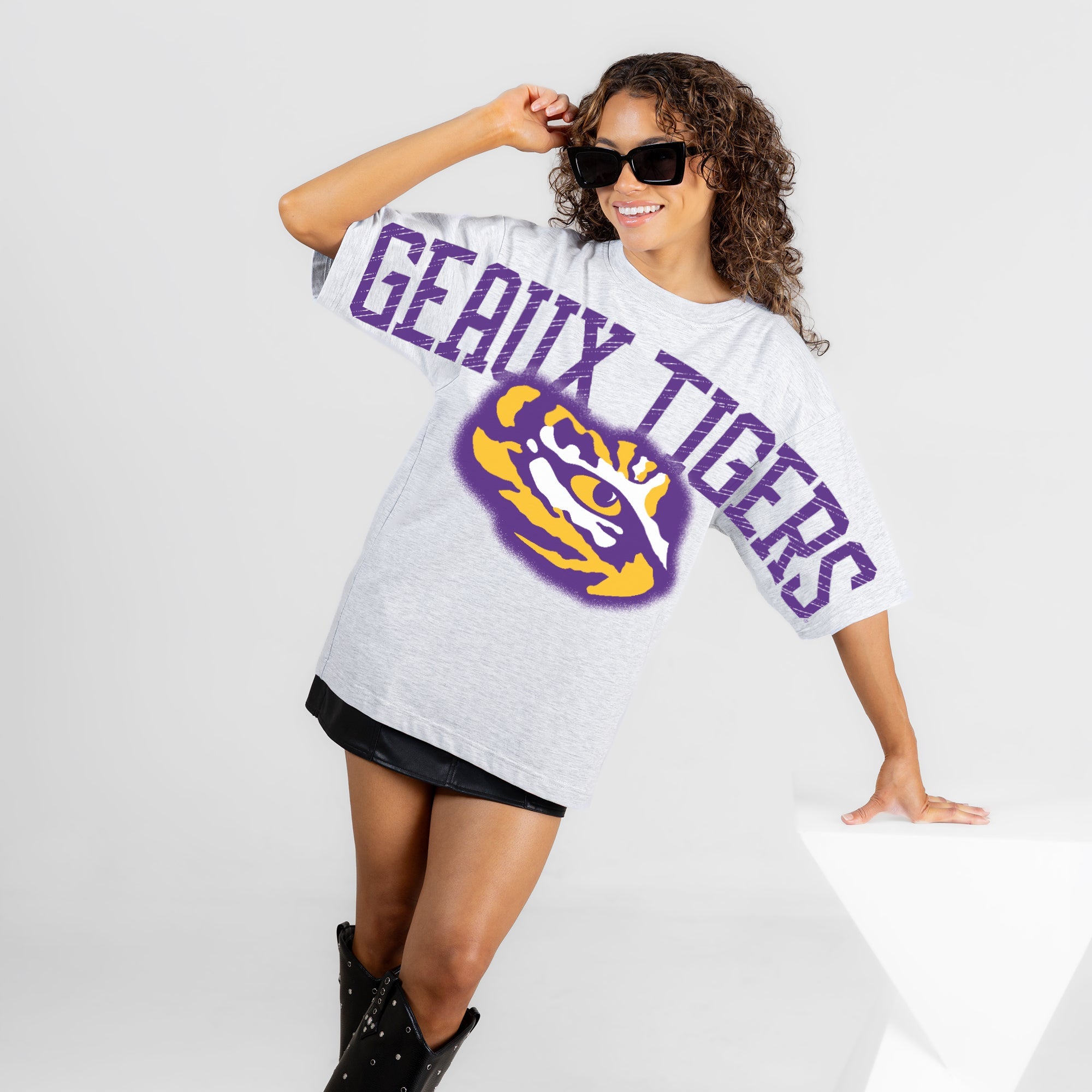 LSU TIGERS DRIP CULTURE RELAXED FIT CREWNECK TEE
