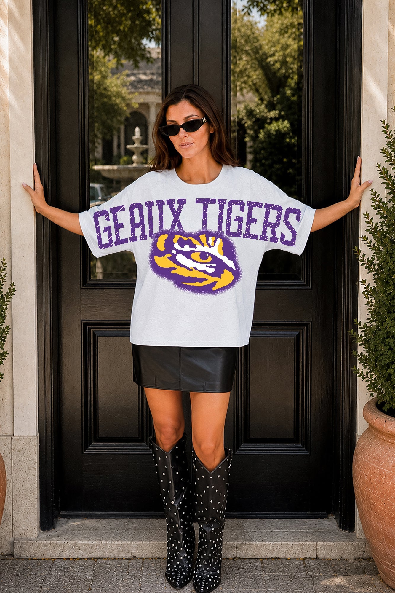 LSU TIGERS DRIP CULTURE RELAXED FIT CREWNECK TEE