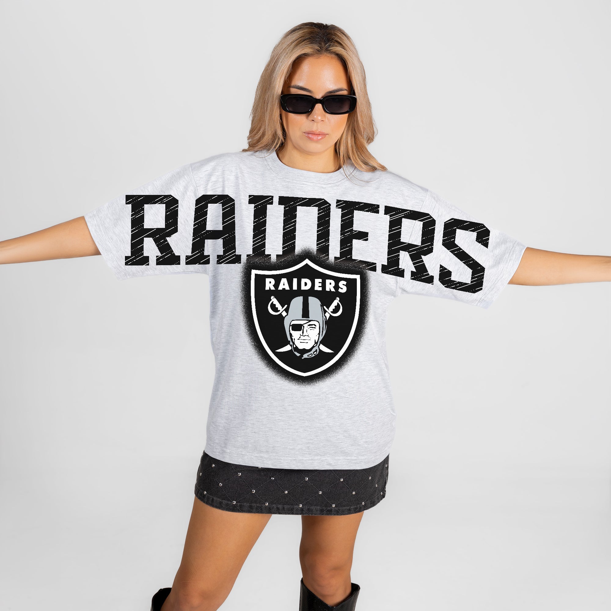 LAS VEGAS RAIDERS DRIP CULTURE RELAXED FIT CREWNECK TEE