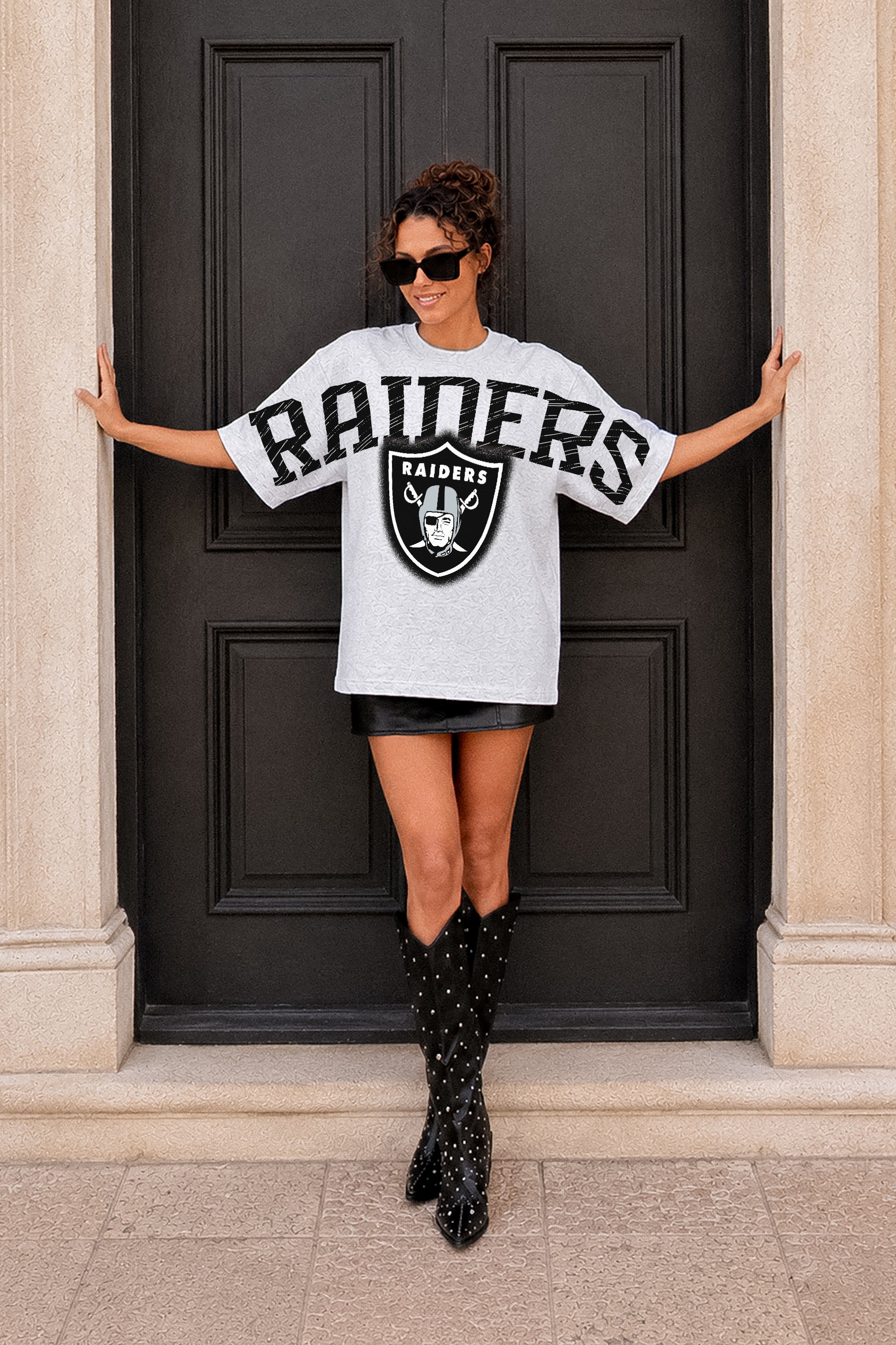 LAS VEGAS RAIDERS DRIP CULTURE RELAXED FIT CREWNECK TEE