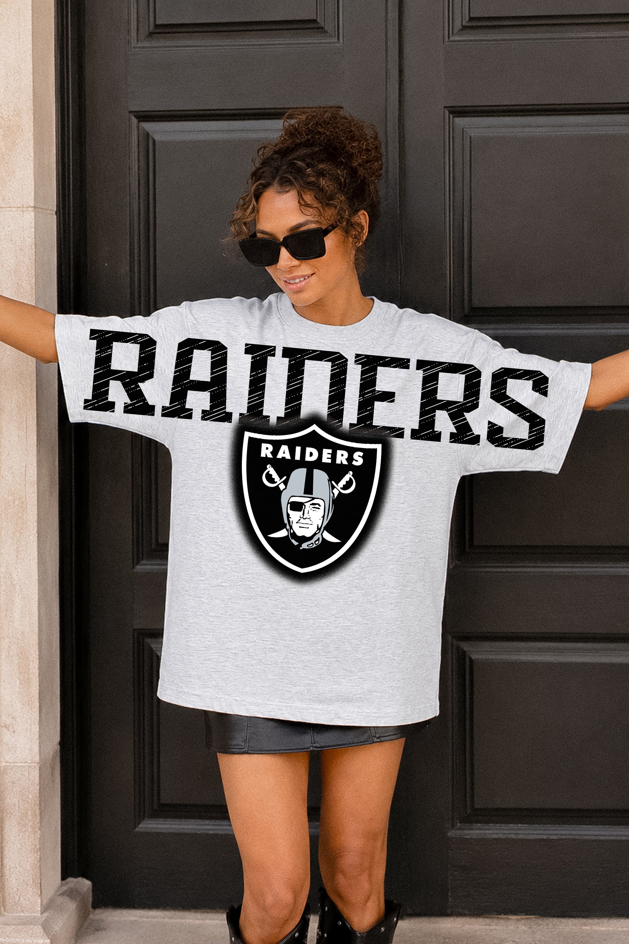 LAS VEGAS RAIDERS DRIP CULTURE RELAXED FIT CREWNECK TEE