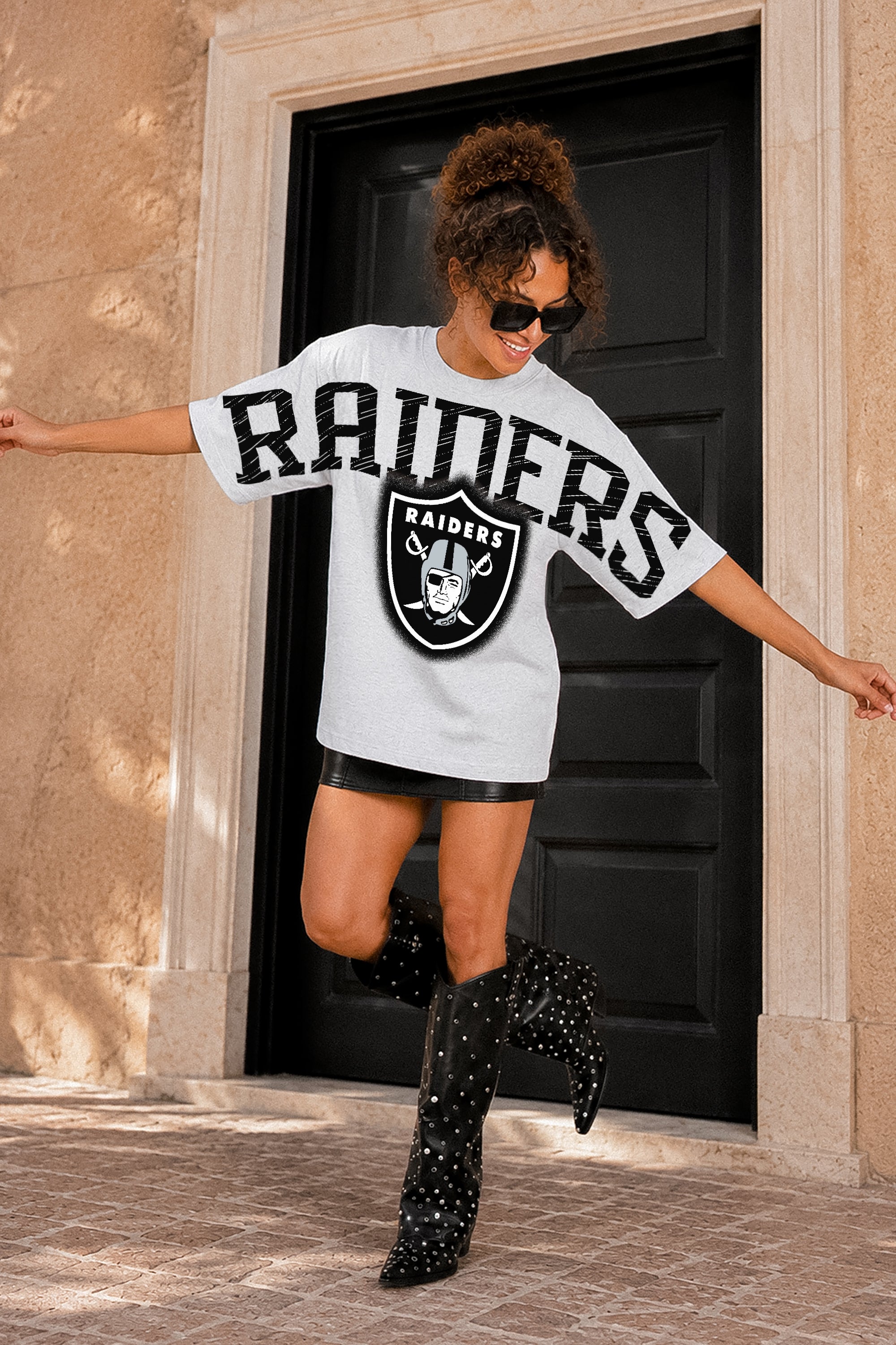 LAS VEGAS RAIDERS DRIP CULTURE RELAXED FIT CREWNECK TEE