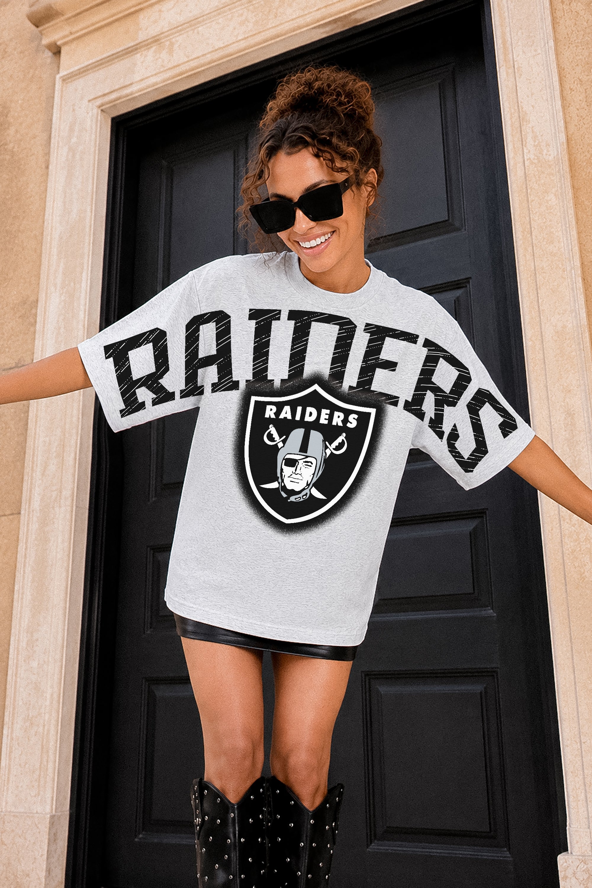LAS VEGAS RAIDERS DRIP CULTURE RELAXED FIT CREWNECK TEE