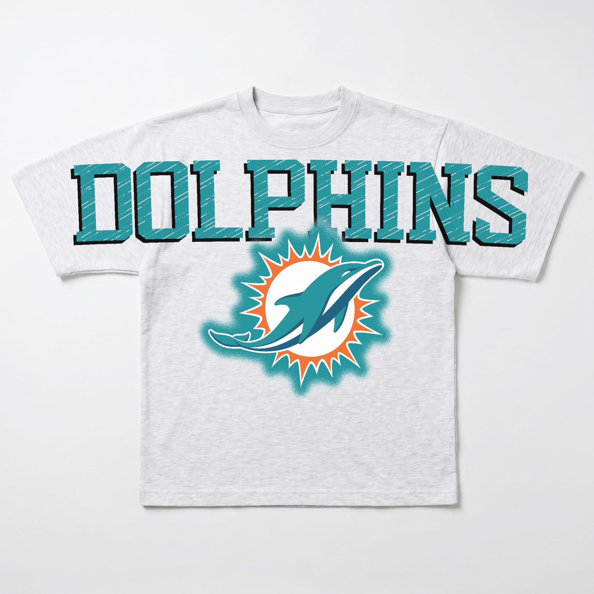 MIAMI DOLPHINS DRIP CULTURE RELAXED FIT CREWNECK TEE