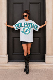 MIAMI DOLPHINS DRIP CULTURE RELAXED FIT CREWNECK TEE