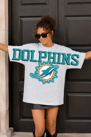 MIAMI DOLPHINS DRIP CULTURE RELAXED FIT CREWNECK TEE