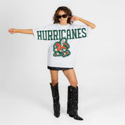MIAMI HURRICANES DRIP CULTURE RELAXED FIT CREWNECK TEE