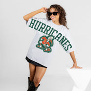 MIAMI HURRICANES DRIP CULTURE RELAXED FIT CREWNECK TEE
