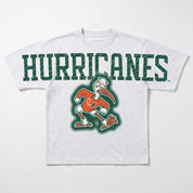MIAMI HURRICANES DRIP CULTURE RELAXED FIT CREWNECK TEE