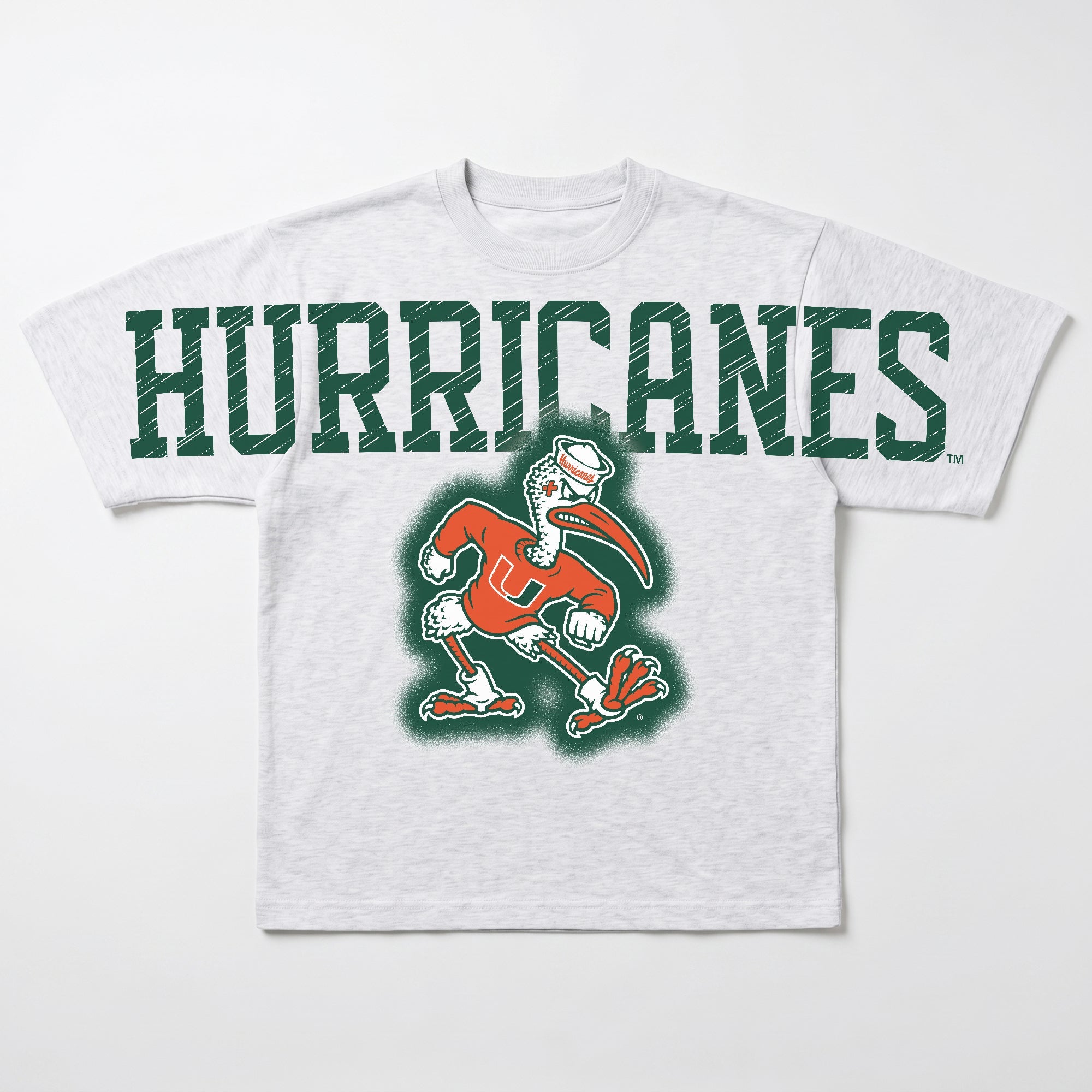 MIAMI HURRICANES DRIP CULTURE RELAXED FIT CREWNECK TEE