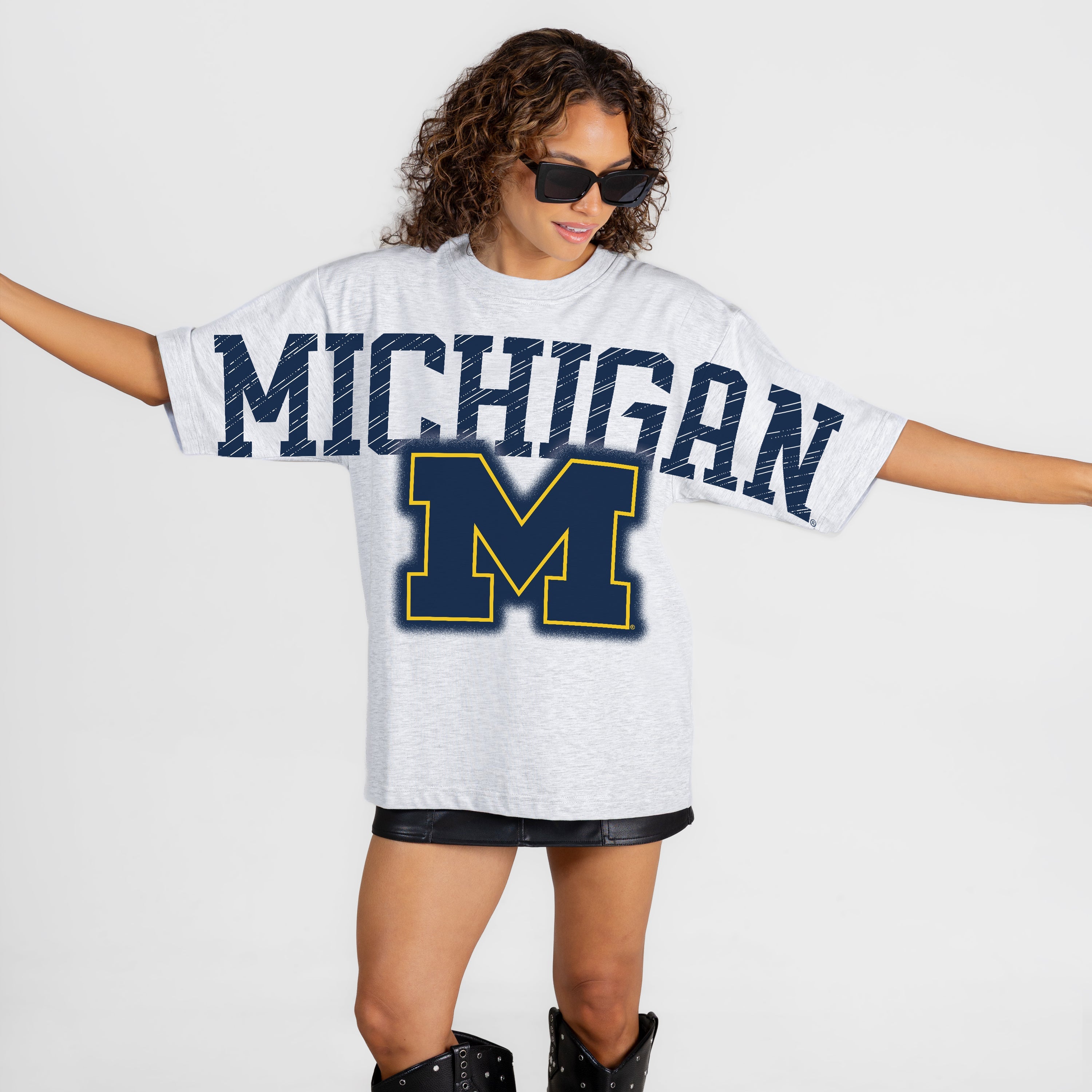 MICHIGAN WOLVERINES DRIP CULTURE RELAXED FIT CREWNECK TEE