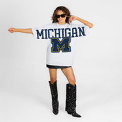 MICHIGAN WOLVERINES DRIP CULTURE RELAXED FIT CREWNECK TEE