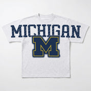 MICHIGAN WOLVERINES DRIP CULTURE RELAXED FIT CREWNECK TEE