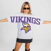 MINNESOTA VIKINGS DRIP CULTURE RELAXED FIT CREWNECK TEE