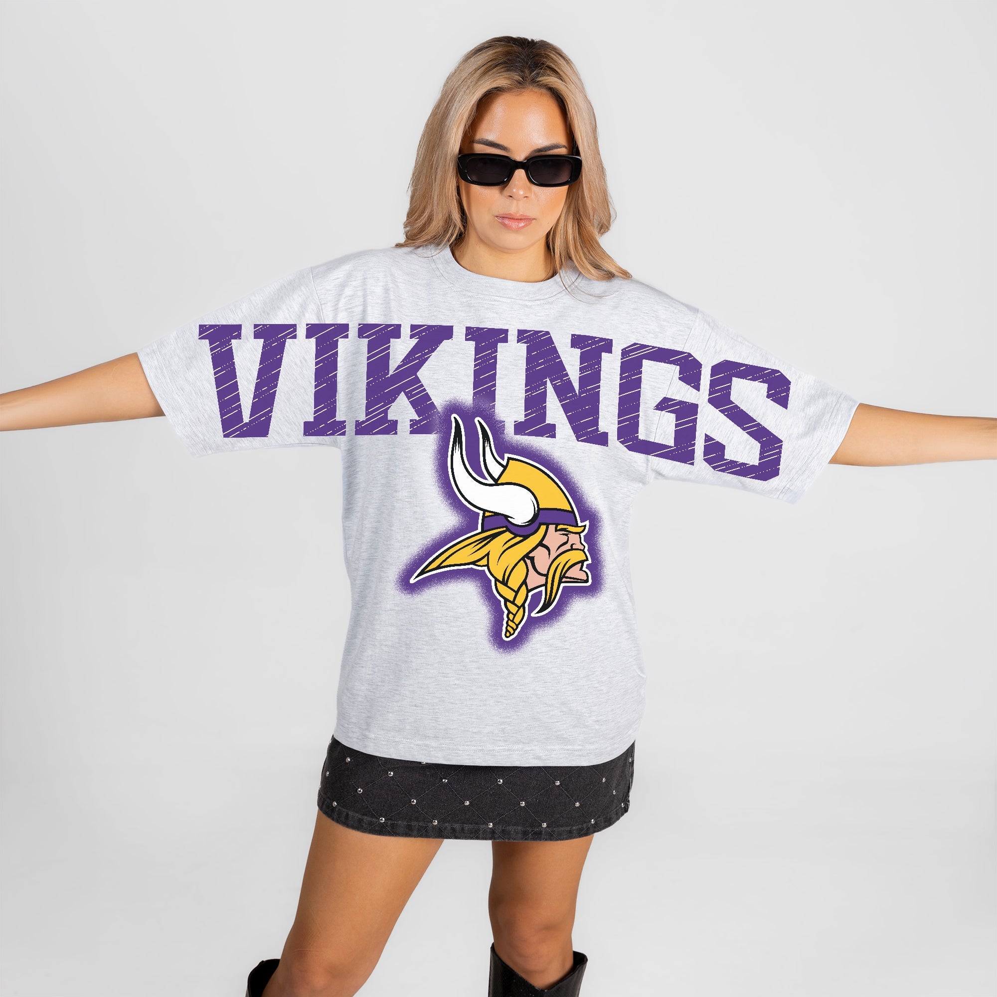 MINNESOTA VIKINGS DRIP CULTURE RELAXED FIT CREWNECK TEE