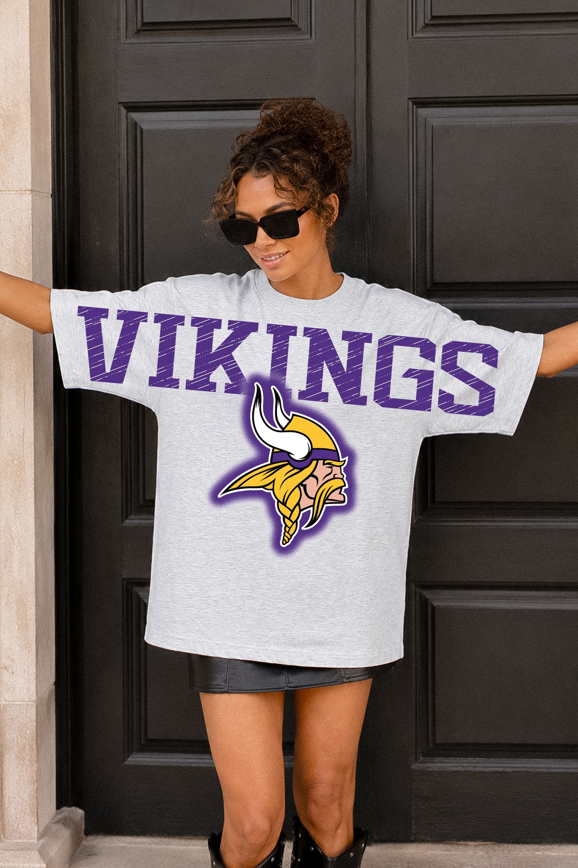 MINNESOTA VIKINGS DRIP CULTURE RELAXED FIT CREWNECK TEE