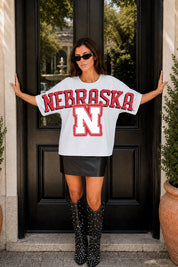 NEBRASKA CORNHUSKERS DRIP CULTURE RELAXED FIT CREWNECK TEE