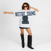 NOTRE DAME FIGHTING IRISH DRIP CULTURE RELAXED FIT CREWNECK TEE