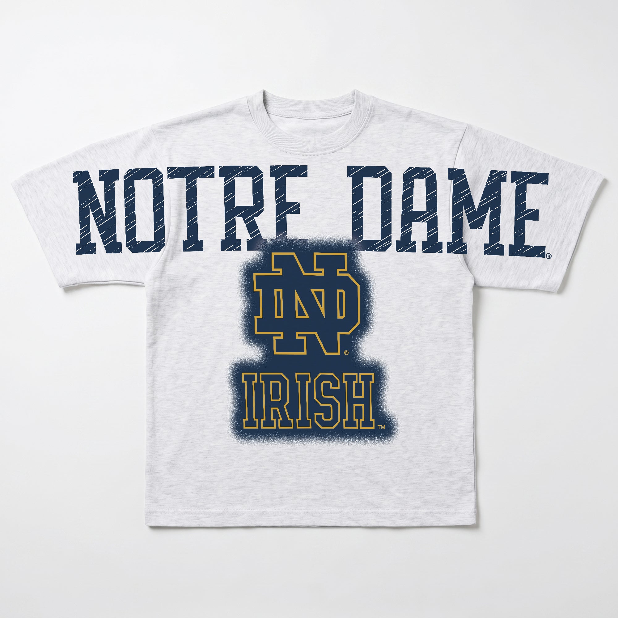 NOTRE DAME FIGHTING IRISH DRIP CULTURE RELAXED FIT CREWNECK TEE