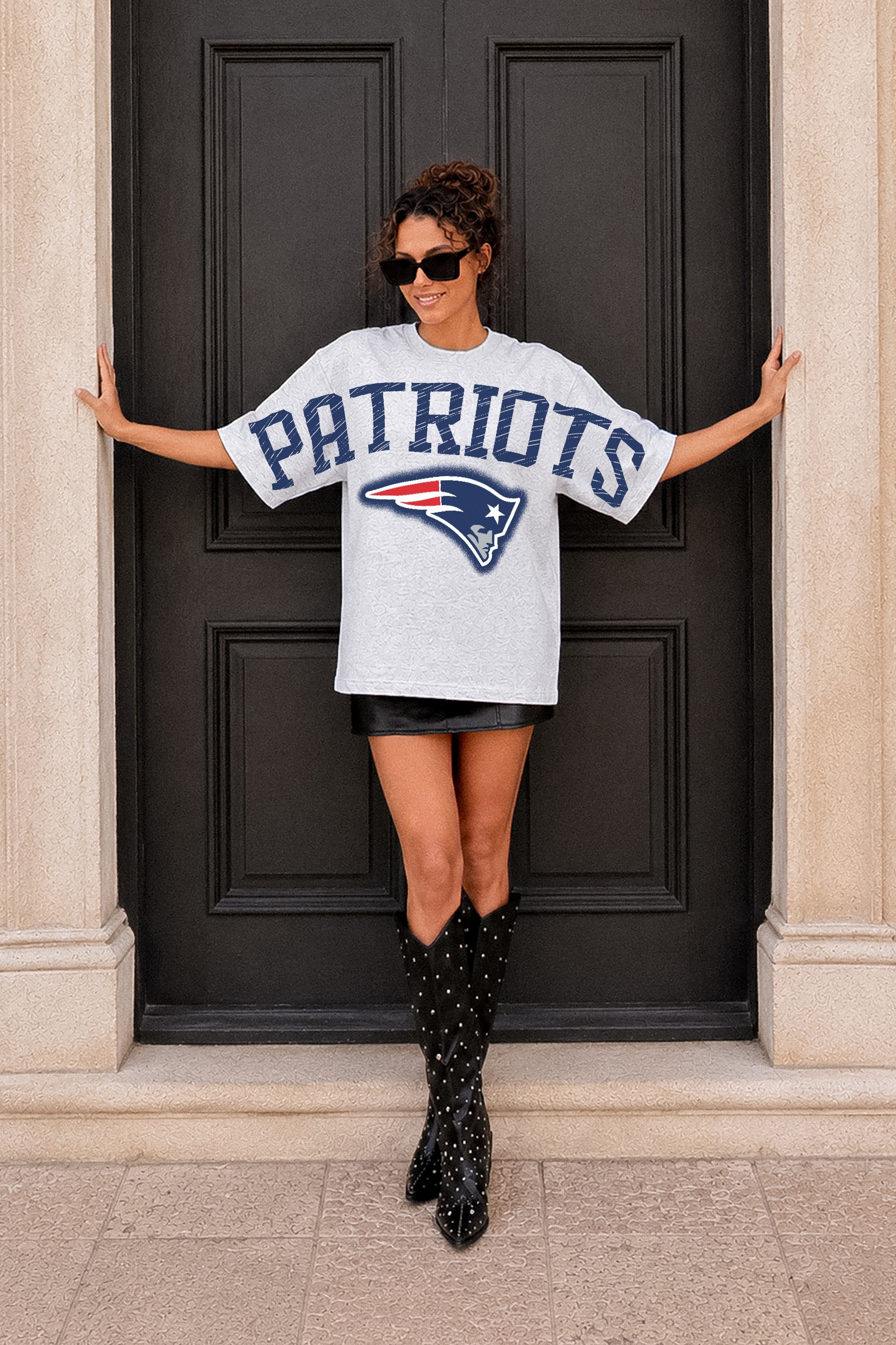 NEW ENGLAND PATRIOTS DRIP CULTURE RELAXED FIT CREWNECK TEE