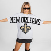 NEW ORLEANS SAINTS DRIP CULTURE RELAXED FIT CREWNECK TEE