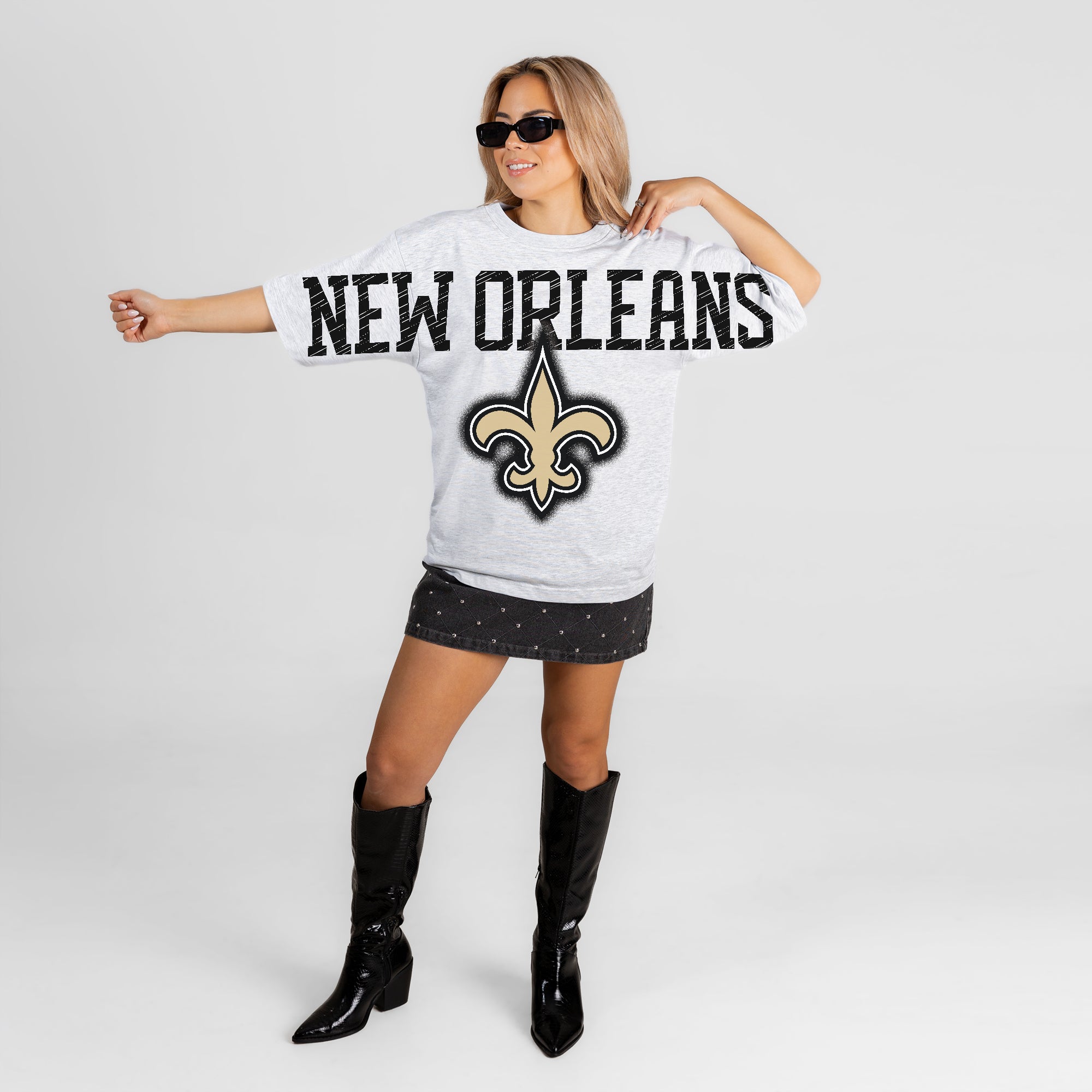 NEW ORLEANS SAINTS DRIP CULTURE RELAXED FIT CREWNECK TEE