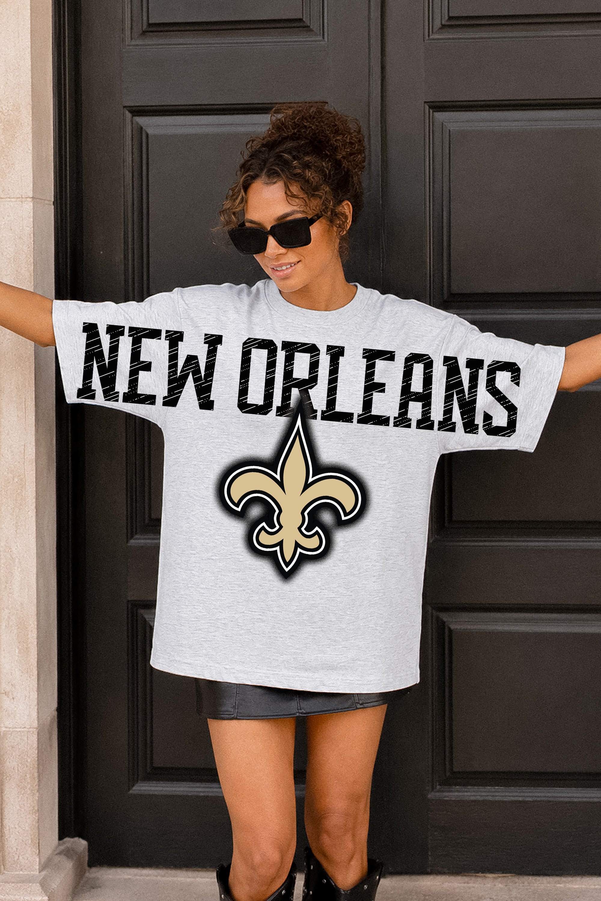 NEW ORLEANS SAINTS DRIP CULTURE RELAXED FIT CREWNECK TEE