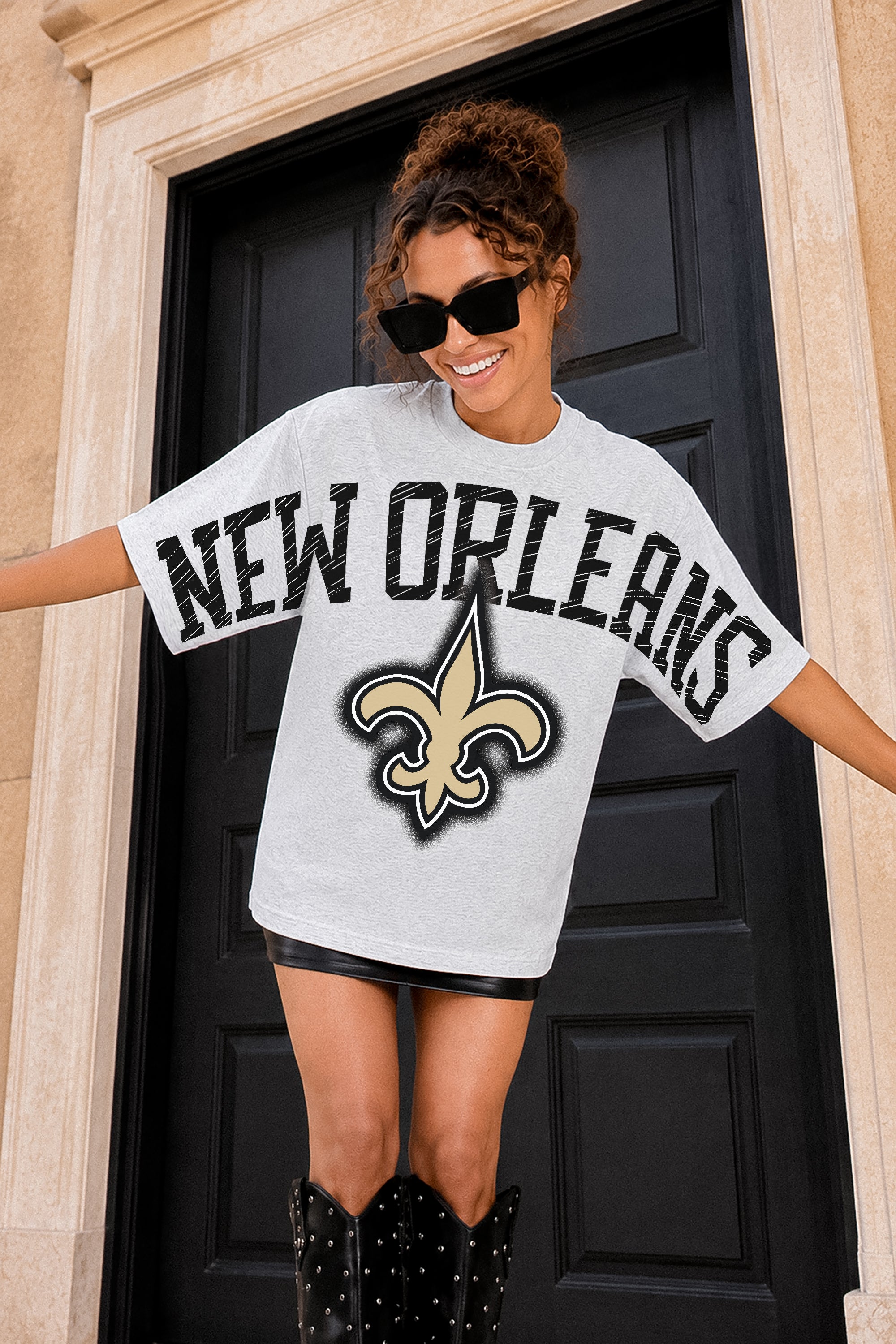 NEW ORLEANS SAINTS DRIP CULTURE RELAXED FIT CREWNECK TEE