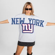 NEW YORK GIANTS DRIP CULTURE RELAXED FIT CREWNECK TEE
