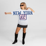 NEW YORK GIANTS DRIP CULTURE RELAXED FIT CREWNECK TEE