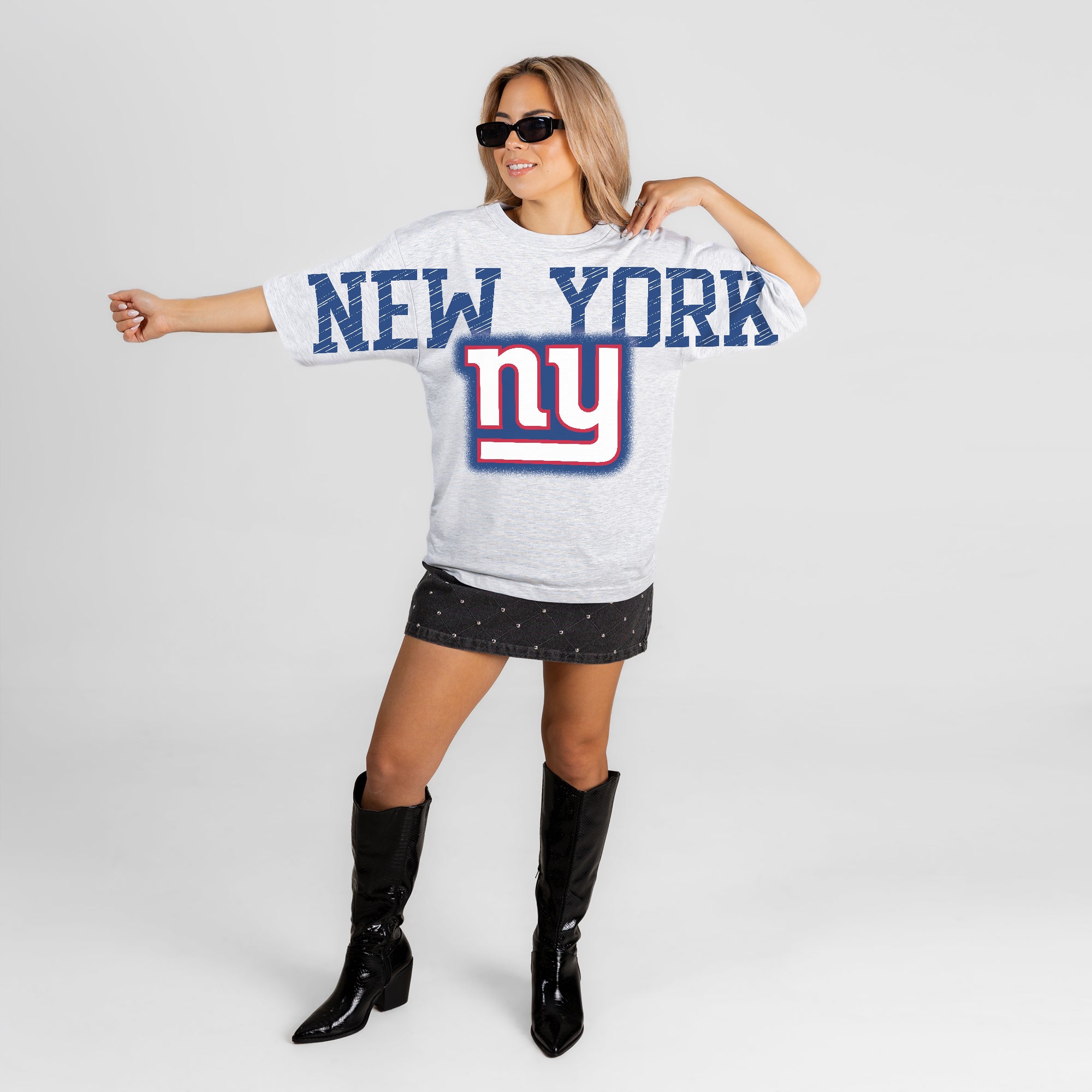 NEW YORK GIANTS DRIP CULTURE RELAXED FIT CREWNECK TEE