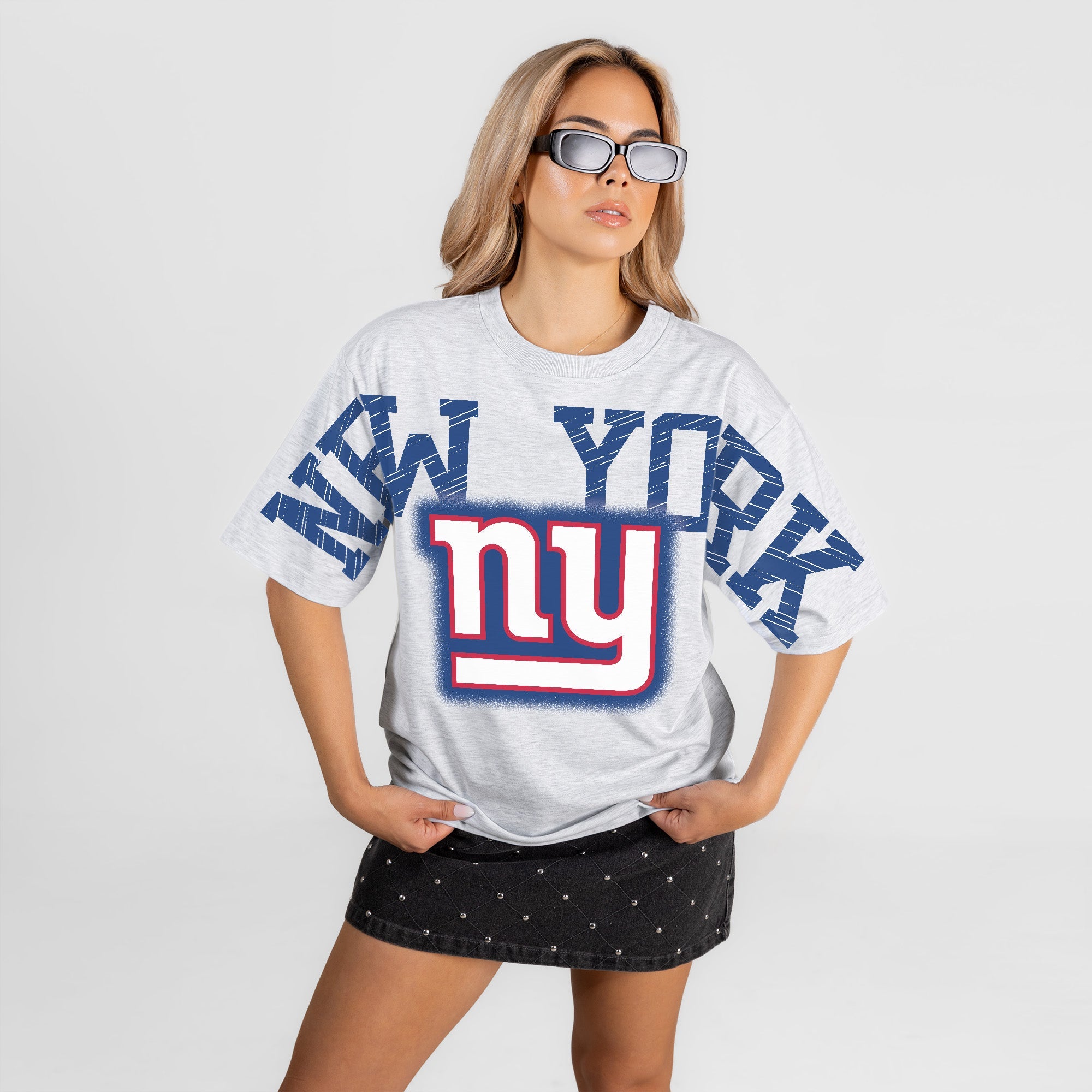NEW YORK GIANTS DRIP CULTURE RELAXED FIT CREWNECK TEE