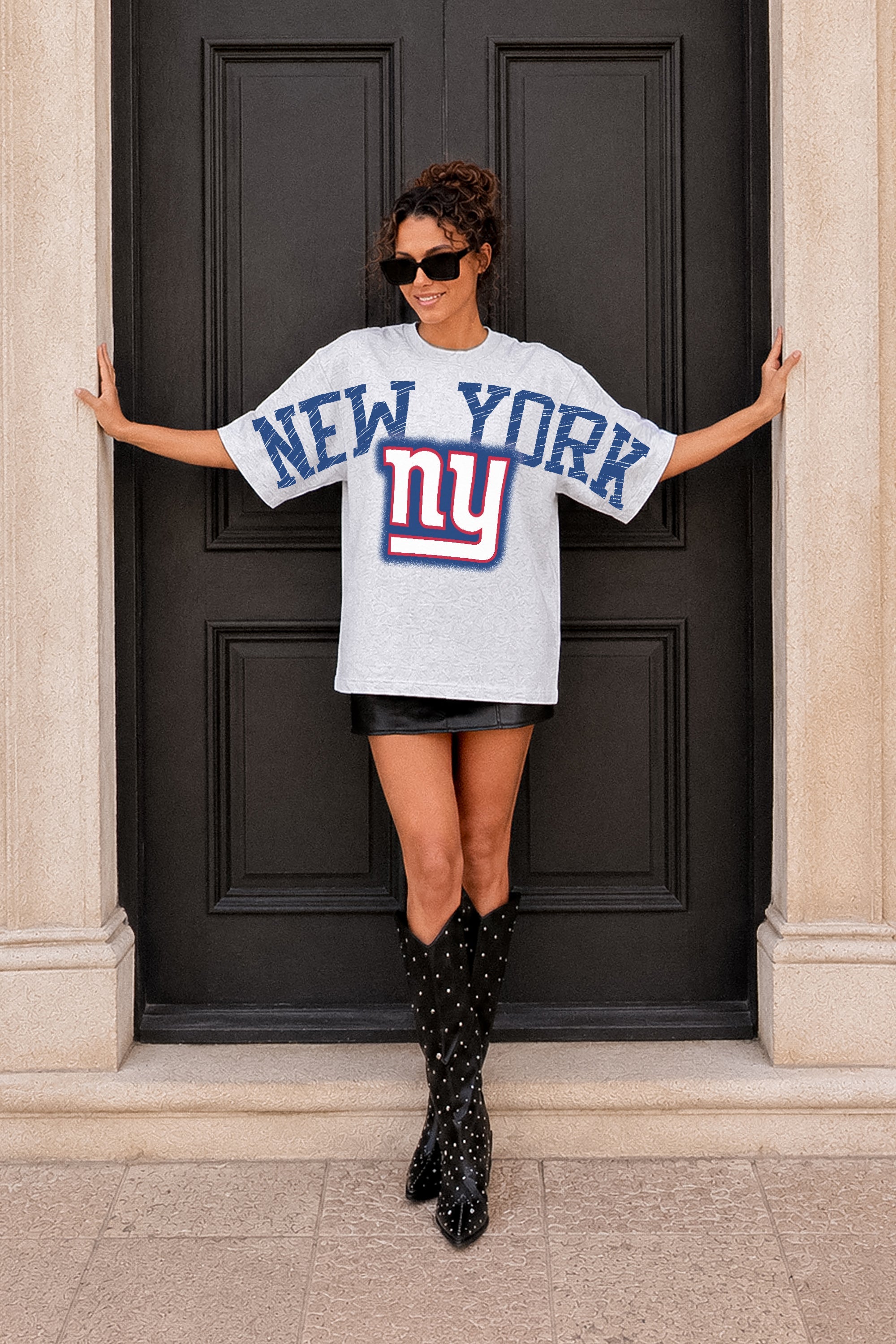 NEW YORK GIANTS DRIP CULTURE RELAXED FIT CREWNECK TEE