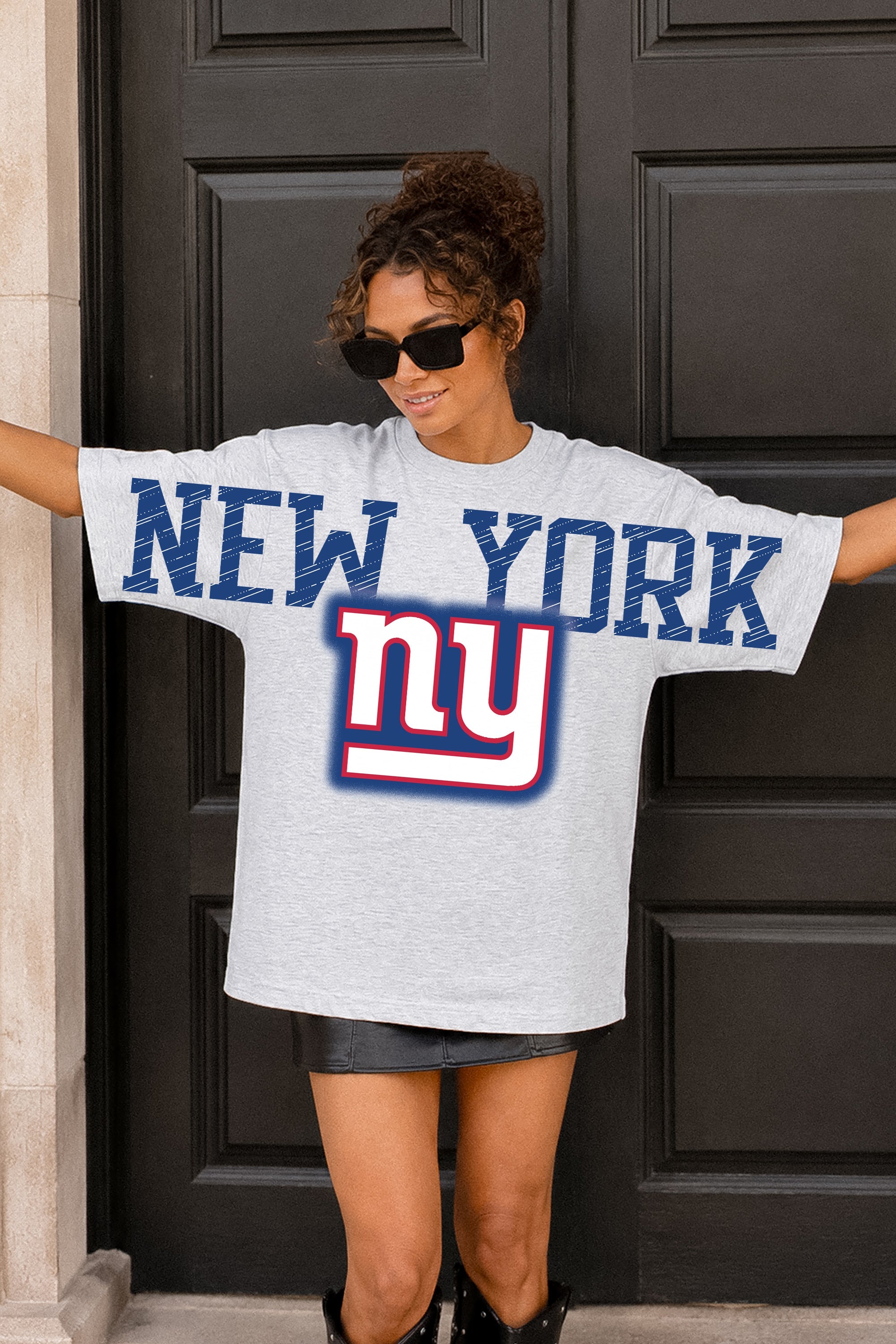 NEW YORK GIANTS DRIP CULTURE RELAXED FIT CREWNECK TEE