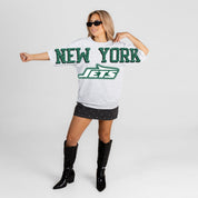 NEW YORK JETS DRIP CULTURE RELAXED FIT CREWNECK TEE