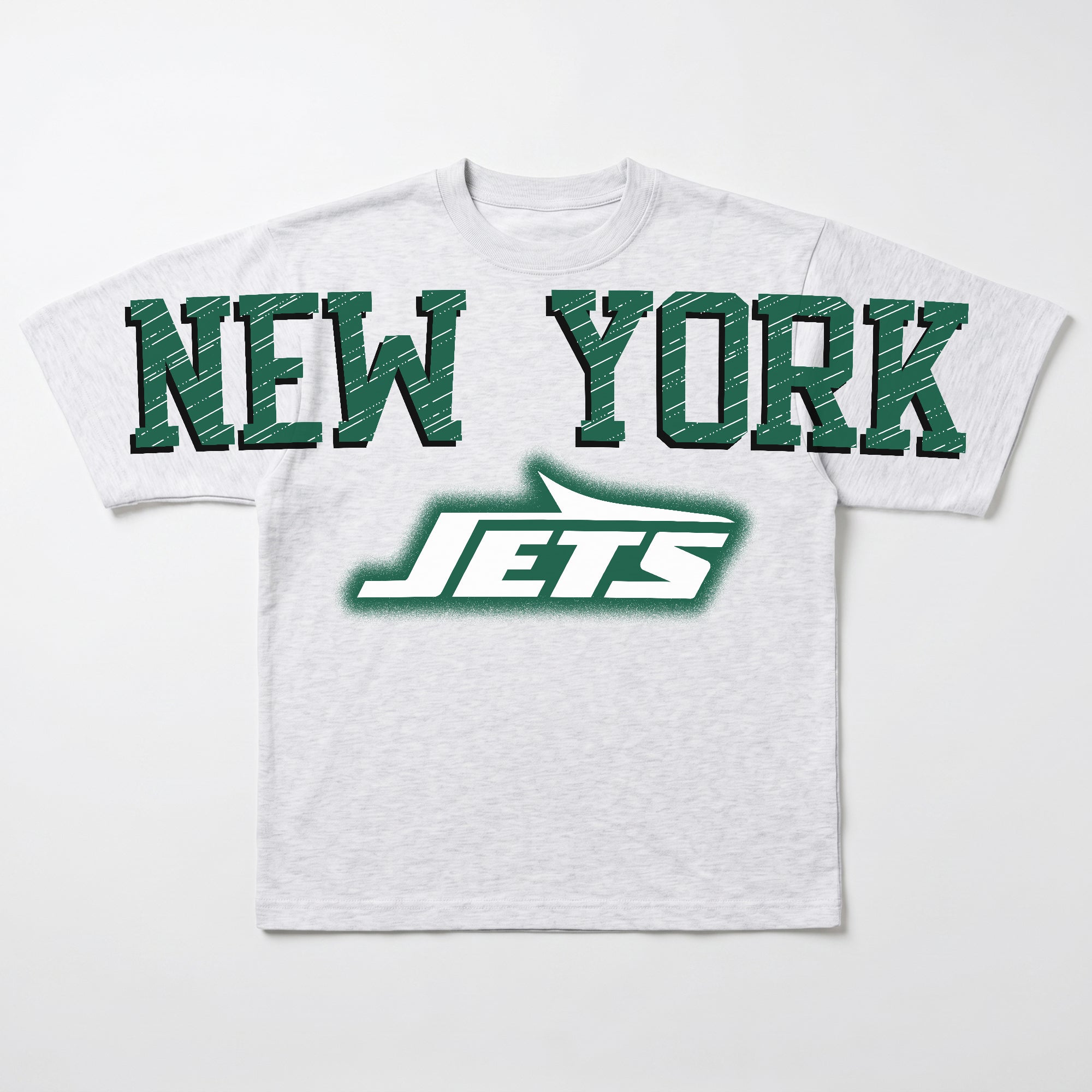 NEW YORK JETS DRIP CULTURE RELAXED FIT CREWNECK TEE