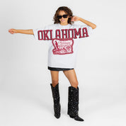 OKLAHOMA SOONERS DRIP CULTURE RELAXED FIT CREWNECK TEE
