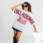 OKLAHOMA SOONERS DRIP CULTURE RELAXED FIT CREWNECK TEE