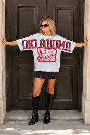 OKLAHOMA SOONERS DRIP CULTURE RELAXED FIT CREWNECK TEE