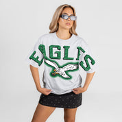 PHILADELPHIA EAGLES DRIP CULTURE RELAXED FIT CREWNECK TEE