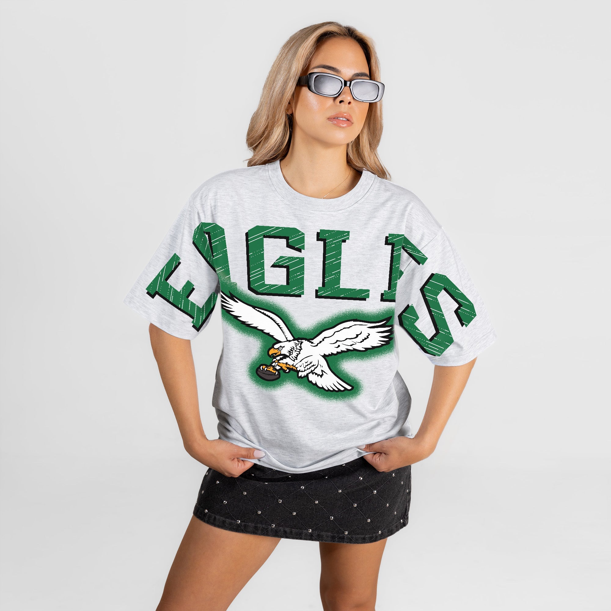PHILADELPHIA EAGLES DRIP CULTURE RELAXED FIT CREWNECK TEE