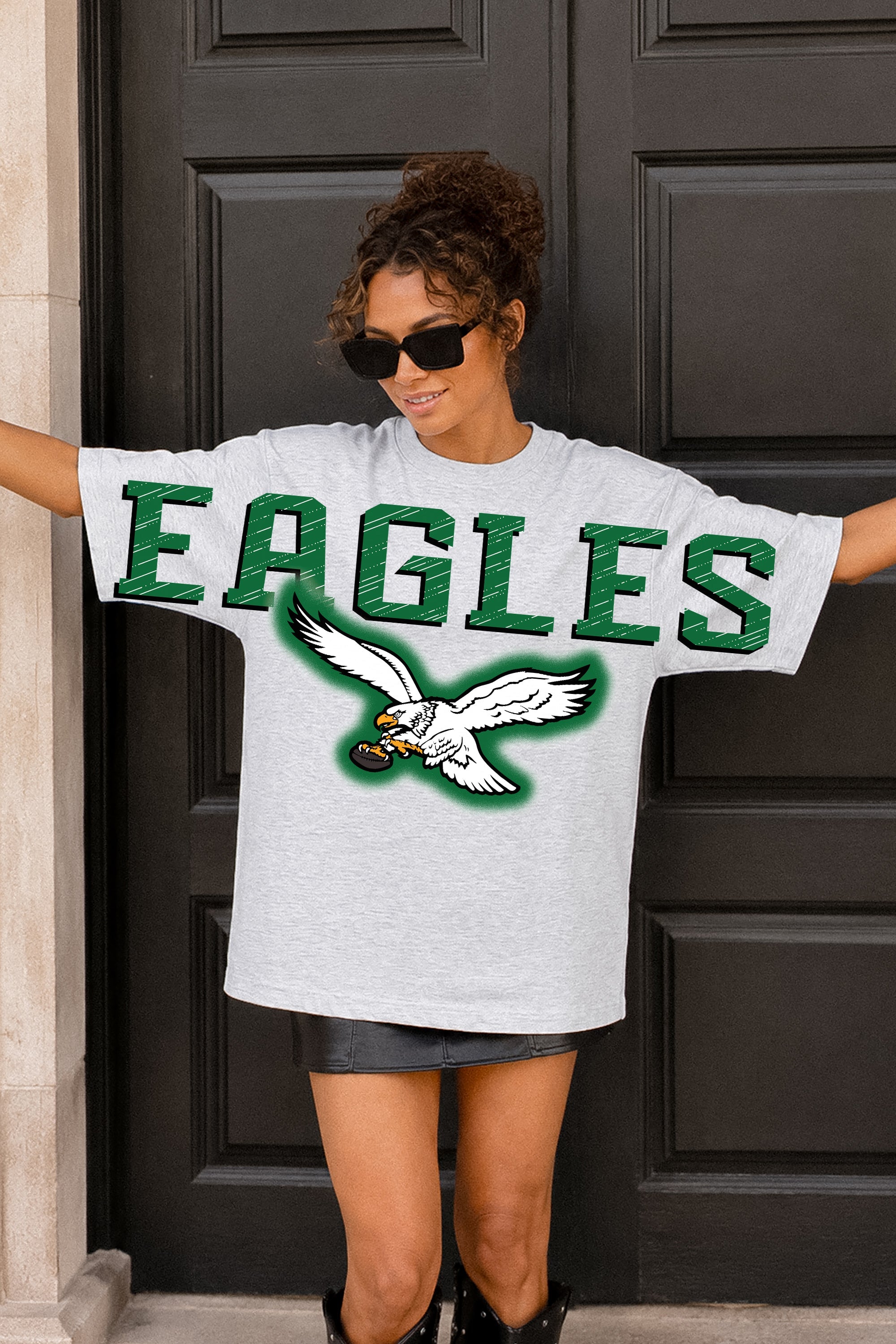PHILADELPHIA EAGLES DRIP CULTURE RELAXED FIT CREWNECK TEE
