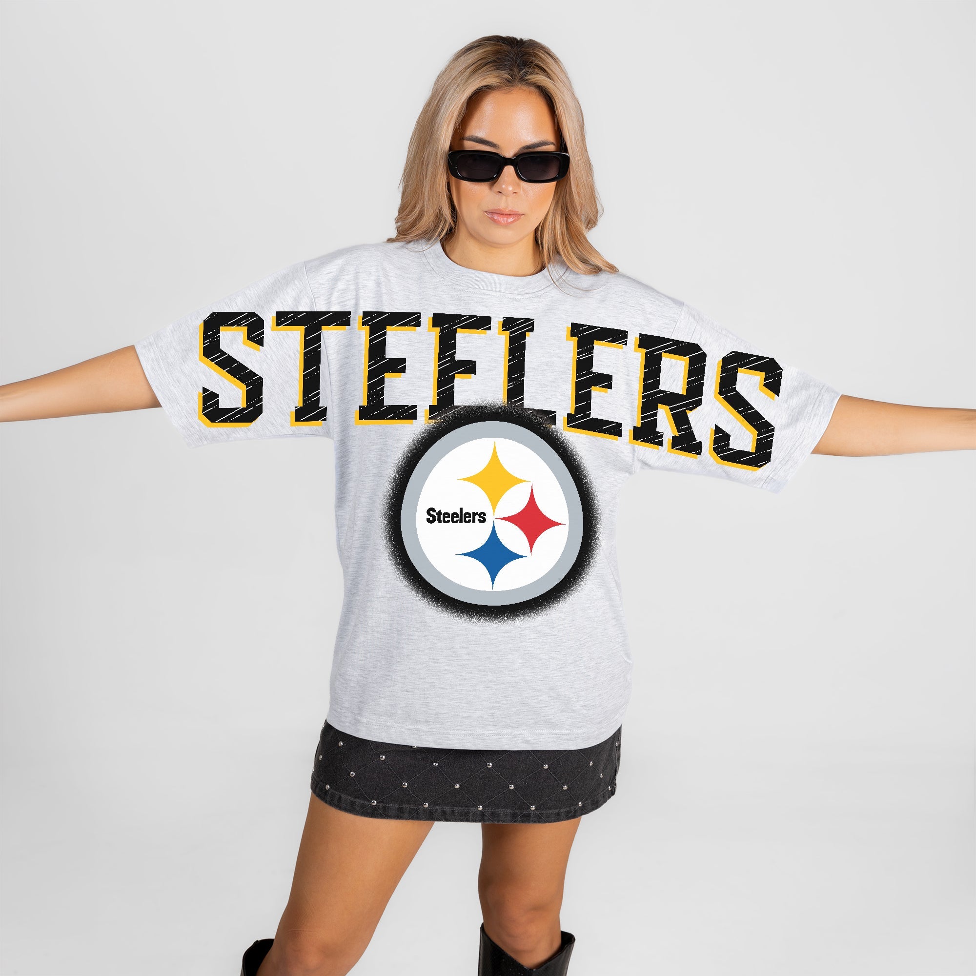PITTSBURGH STEELERS DRIP CULTURE RELAXED FIT CREWNECK TEE
