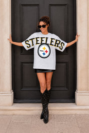 PITTSBURGH STEELERS DRIP CULTURE RELAXED FIT CREWNECK TEE