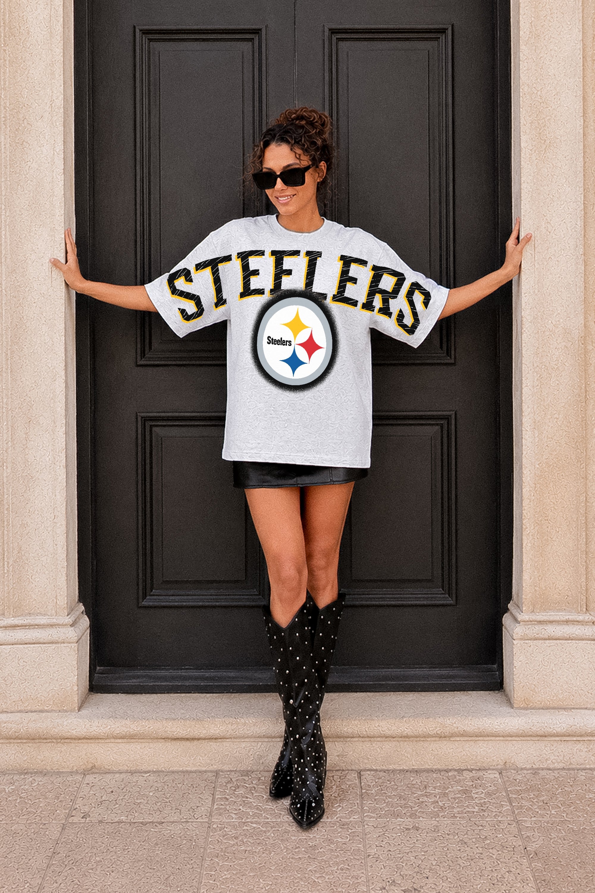 PITTSBURGH STEELERS DRIP CULTURE RELAXED FIT CREWNECK TEE
