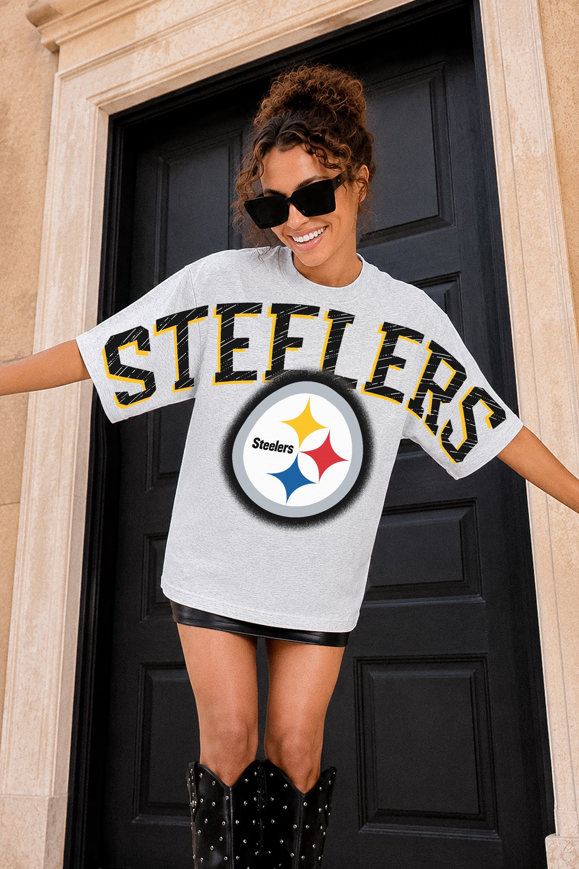 PITTSBURGH STEELERS DRIP CULTURE RELAXED FIT CREWNECK TEE