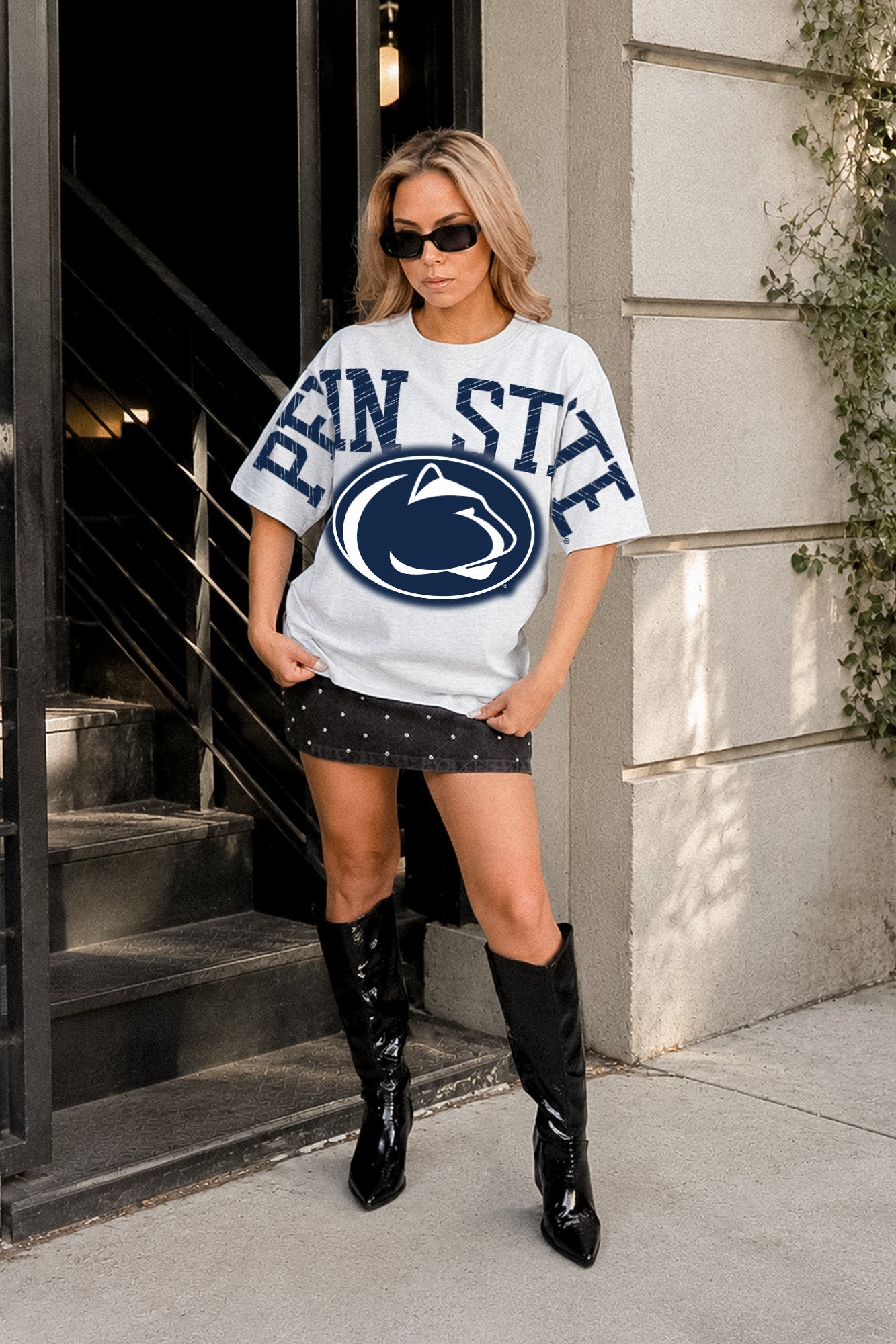 PENN STATE NITTANY LIONS DRIP CULTURE RELAXED FIT CREWNECK TEE