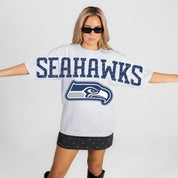 SEATTLE SEAHAWKS DRIP CULTURE RELAXED FIT CREWNECK TEE