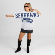 SEATTLE SEAHAWKS DRIP CULTURE RELAXED FIT CREWNECK TEE