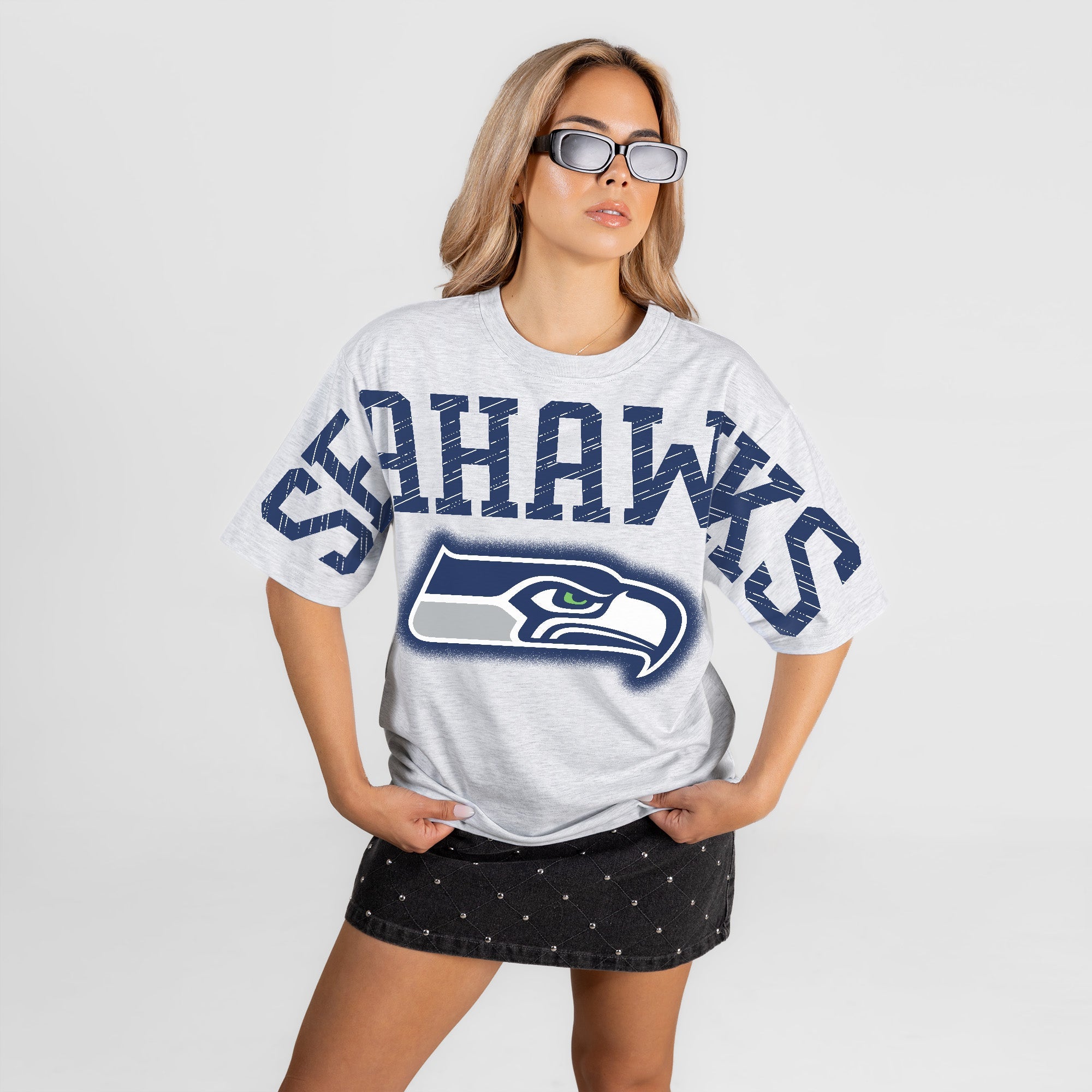 SEATTLE SEAHAWKS DRIP CULTURE RELAXED FIT CREWNECK TEE